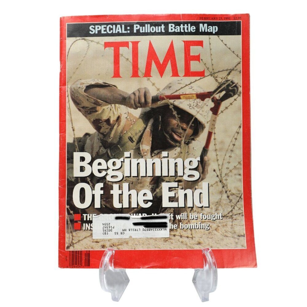 Vintage Time Magazine Gulf War 1991 Map Pullout Special Edition